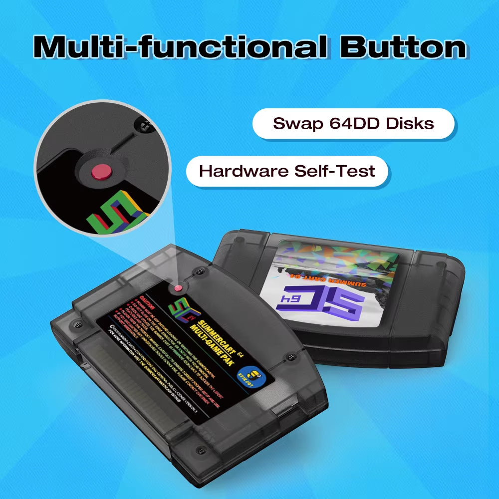 Summercart 64 SC64 Open Source Game Card N64 with Built-In Emulator for N64 Console Gift 32GB TF Card 5400 Games