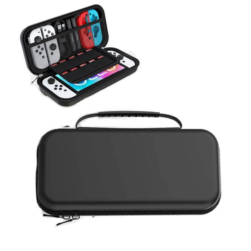 Ultimate Storage Bag for Nintendo Switch OLED - Carrying Case with 20 Game Cartridges and Protective Hard Shell