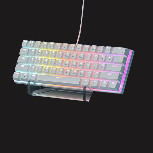 Compact 60% Mechanical Gaming Keyboard - Perfect for Laptops and Offices - Multicolor Backlit Design
