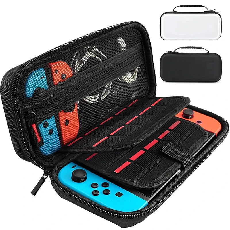 Ultimate Storage Bag for Nintendo Switch OLED - Carrying Case with 20 Game Cartridges and Protective Hard Shell