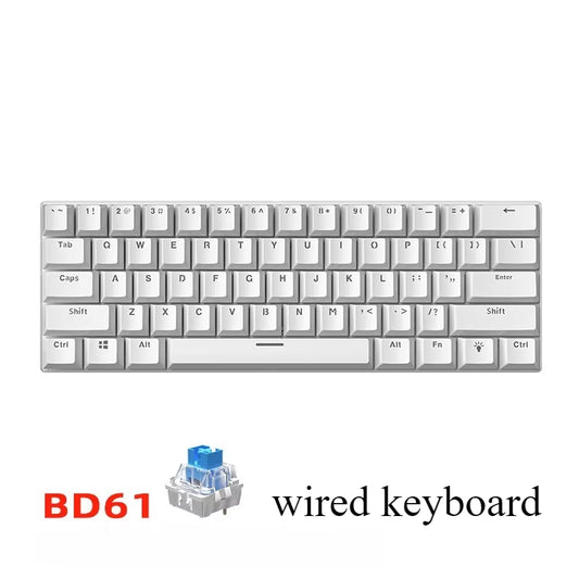 Compact 60% Mechanical Gaming Keyboard - Perfect for Laptops and Offices - Multicolor Backlit Design