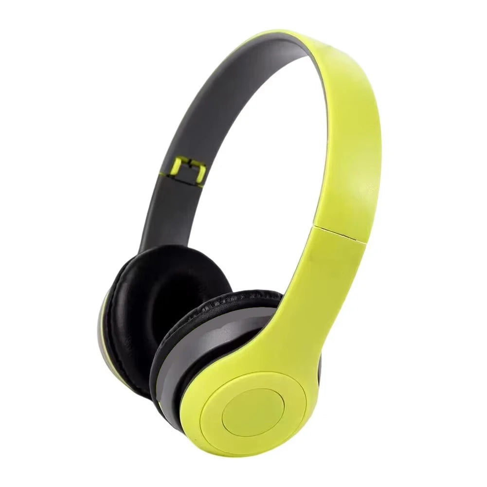 Experience Superior Sound Quality with P47 Wireless Bluetooth 5.0 Headphones - Foldable Design for Music, Gaming, and Kids!