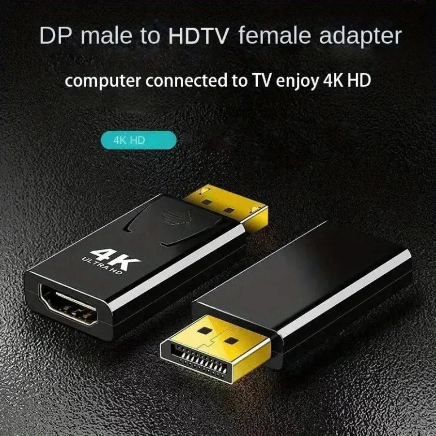 Transform Your Display Experience with Our 4K DP to HDMI-Compatible Adapter - Perfect for Laptops and PCs!