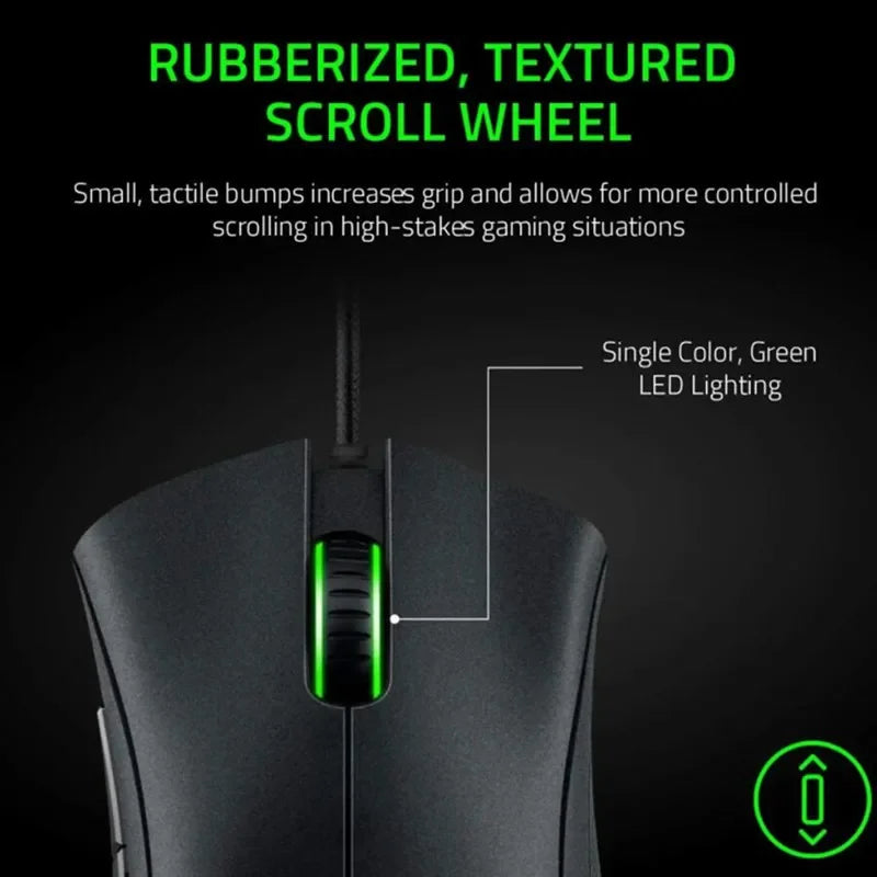 Unleash Your Gaming Potential with the Razer Deathadder Essential Wired Gaming Mouse - 6400 DPI Precision and 5 Customizable Buttons for Ultimate Control