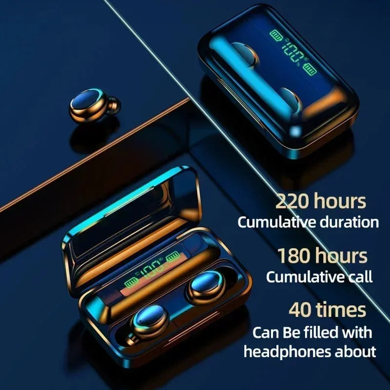 Experience Unmatched Sound Quality with TWS F9-5 Bluetooth 5.3 Wireless Earbuds - Waterproof, HiFi Stereo Sports Headphones with Noise Cancellation and Built-in Mic