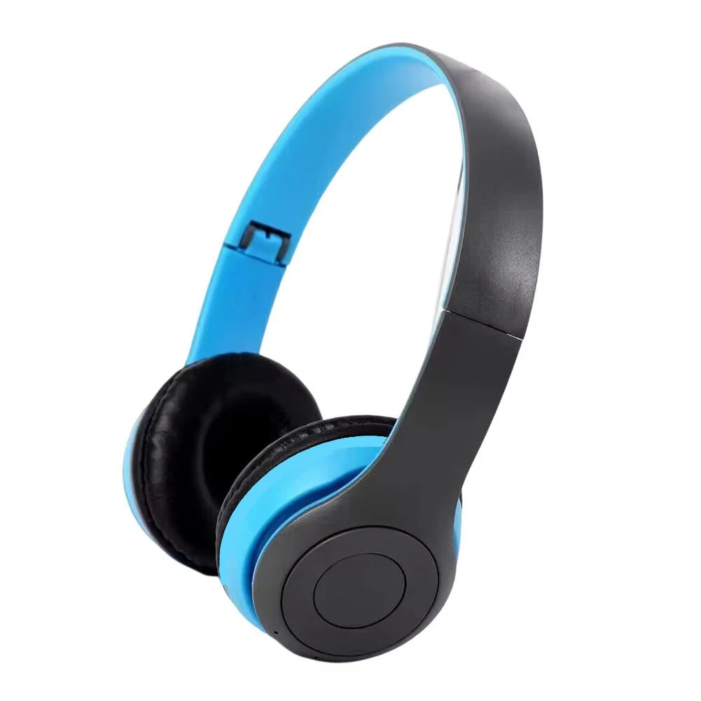 Experience Superior Sound Quality with P47 Wireless Bluetooth 5.0 Headphones - Foldable Design for Music, Gaming, and Kids!