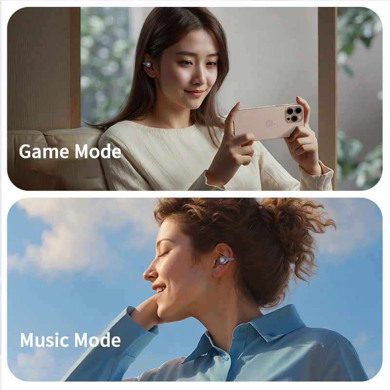 Experience Ultimate Freedom with the New Sport Earclip Wireless Bluetooth Headphones - Perfect for Gaming and Everyday Use!