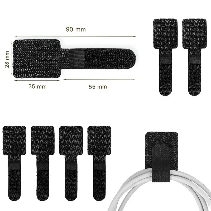 Organize Your Cables with Ease: 20/10/5PCS Reusable Nylon Cable Organizer Ties for Mouse and Earphones