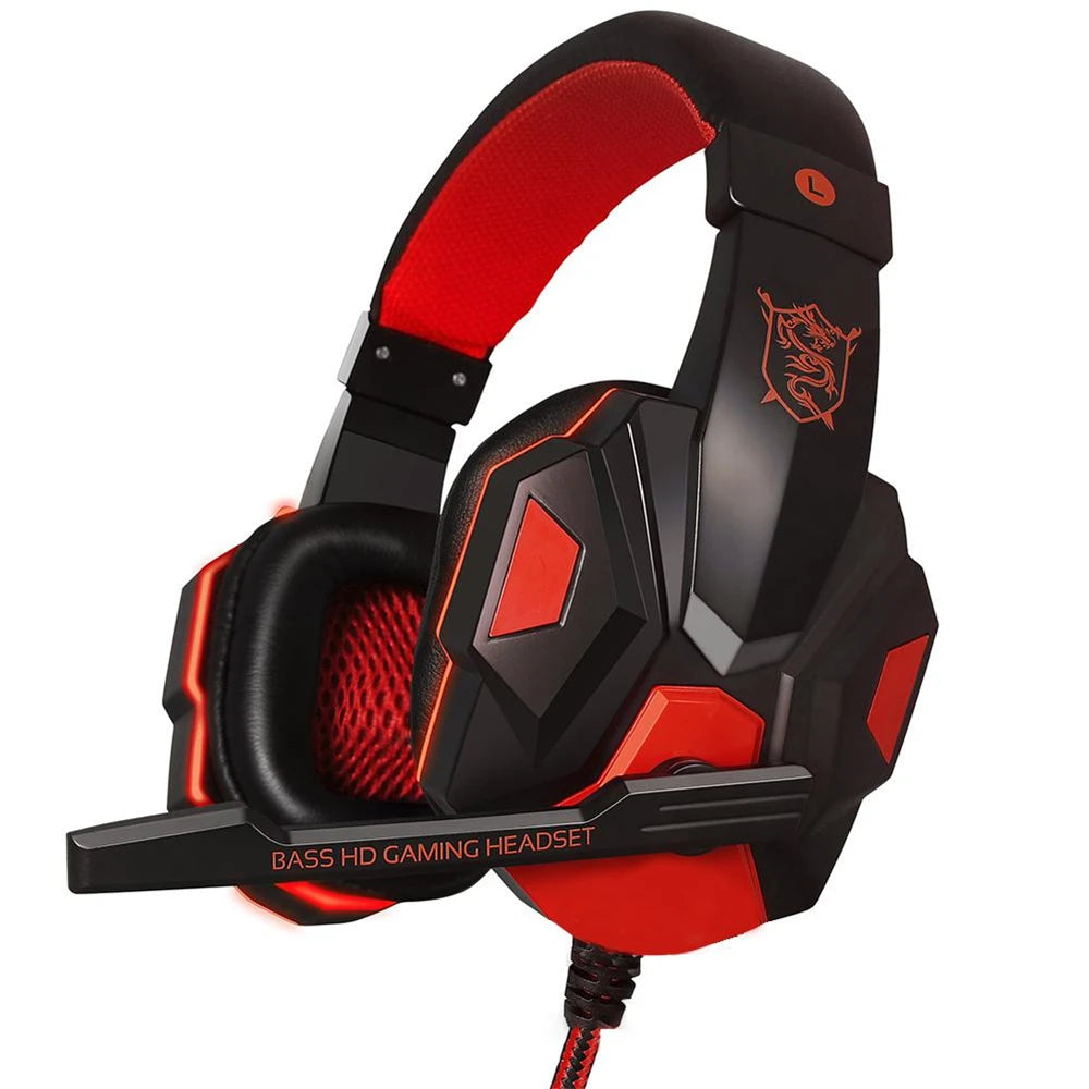 Ultimate Wired Gaming Headsets with Adjustable Noise Cancelling Microphone for PS4, PS5, Xbox, and PC – Experience Superior Sound Quality and Comfort!