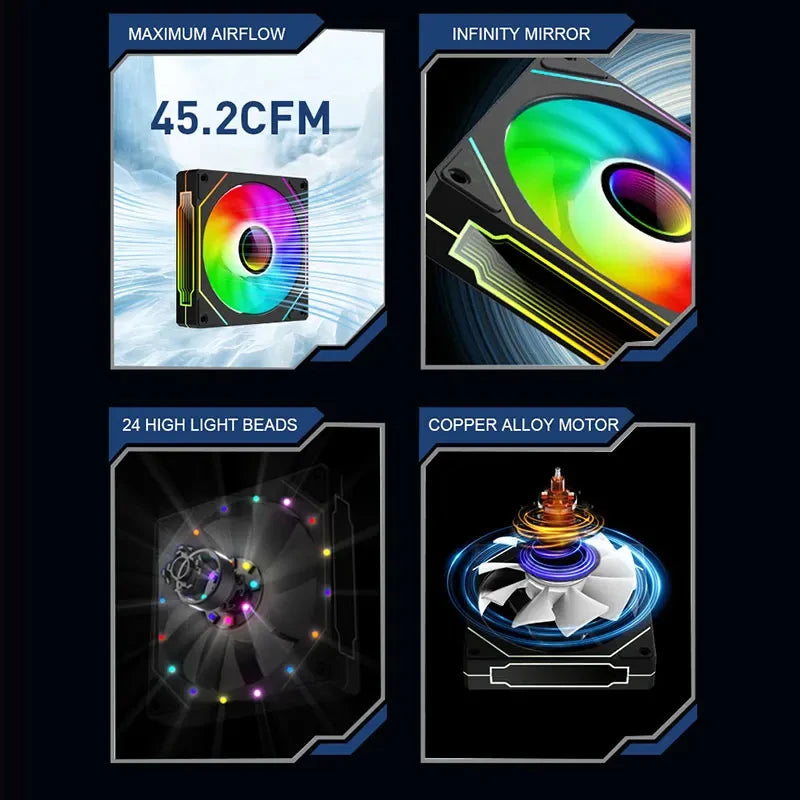 Elevate Your PC Cooling with the UF-1 PRISM 4 PRO 12Cm ARGB Quiet Fan - High Airflow & Performance