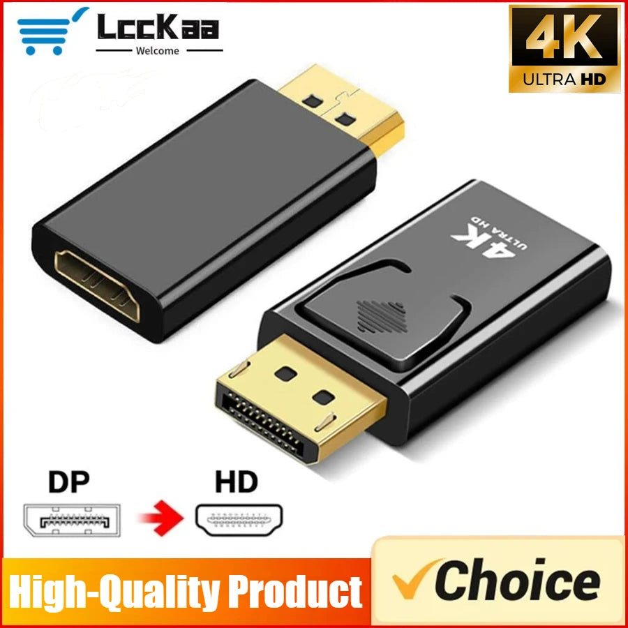 Transform Your Display Experience with Our 4K DP to HDMI-Compatible Adapter - Perfect for Laptops and PCs!