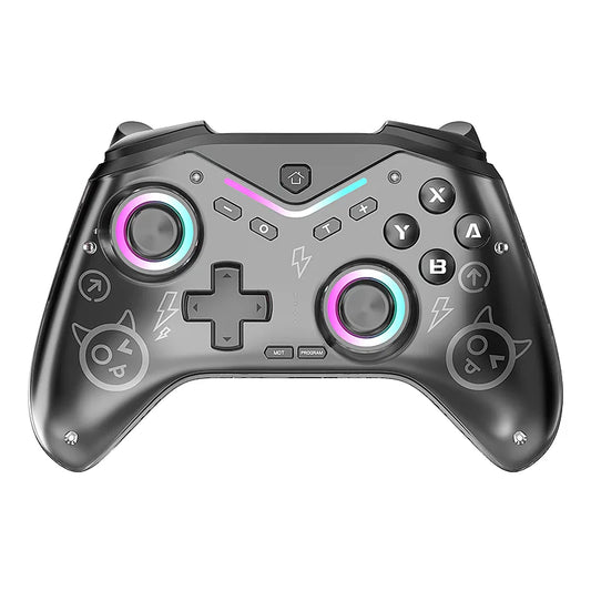 Experience Gaming Like Never Before with the CM-619 Dual Motor Wireless Game Controller - Compatible with iOS, Android, and PC, Featuring Dazzling RGB Lighting!
