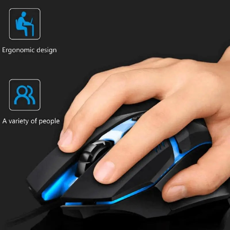 Experience Ultimate Comfort and Precision with Our Latest Ergonomic Wired Gaming Mouse - RGB Backlit, Perfect for Desktop and Laptop Use!