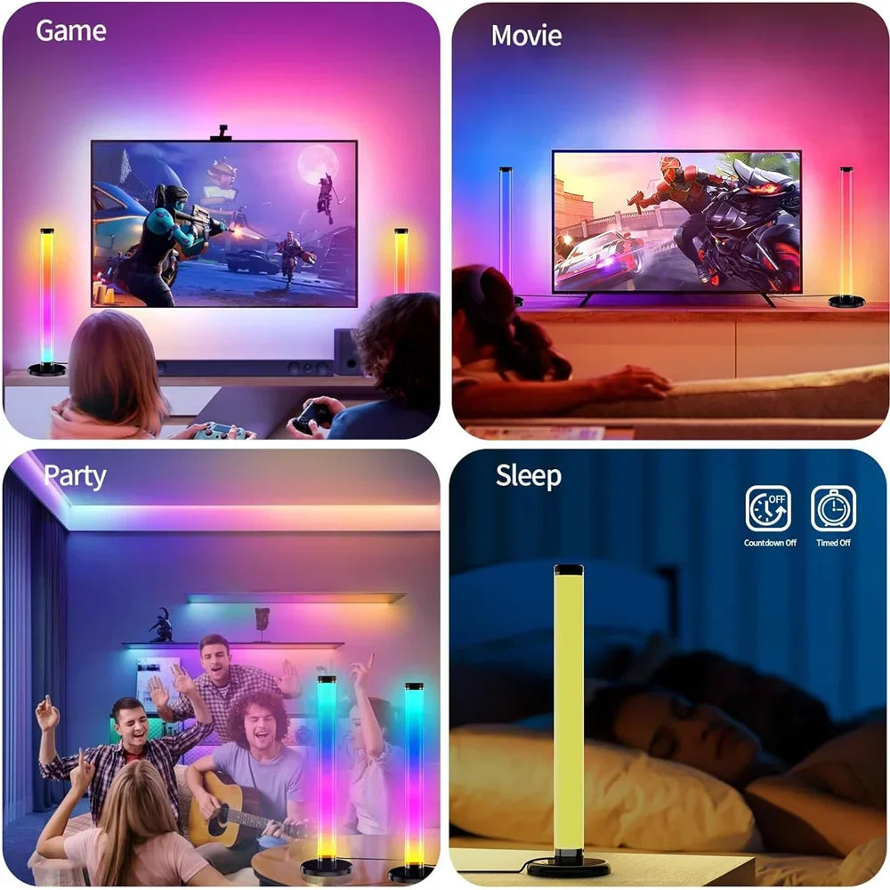 Illuminate Your Space with the USB RGB Ambient Light - Smart LED Desktop Lamp with Dual Control and Dimmable Features!