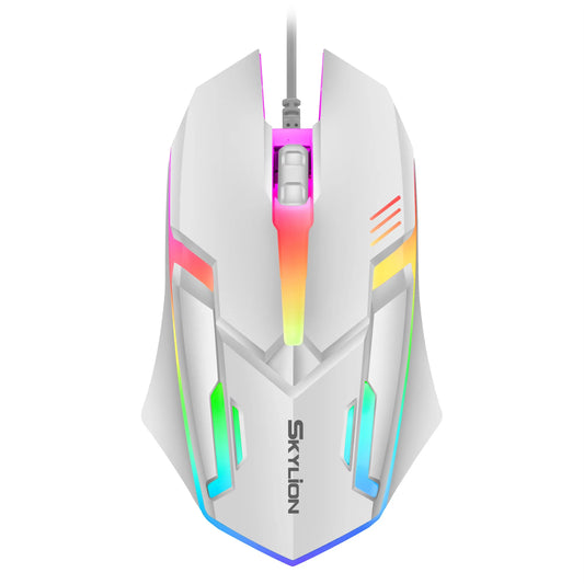 Elevate Your Gaming and Office Experience with the F1 Wired 3-Button Mouse Featuring Vibrant Colorful Lighting
