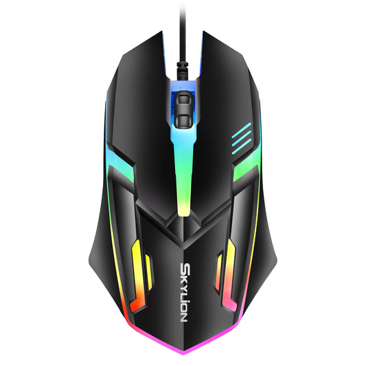 Elevate Your Gaming and Office Experience with the F1 Wired 3-Button Mouse Featuring Vibrant Colorful Lighting