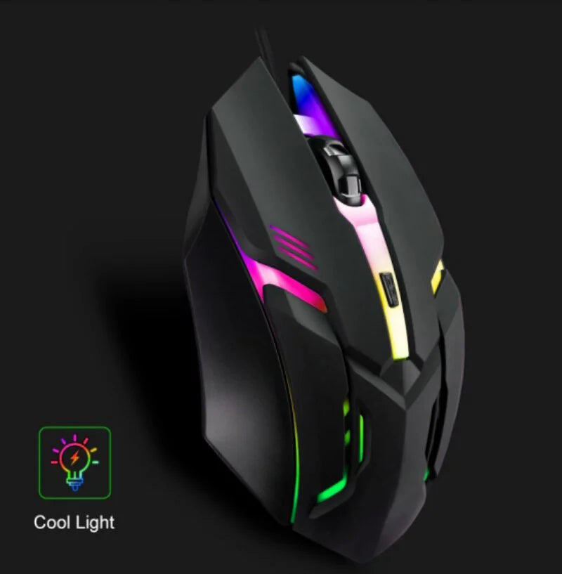 Experience Ultimate Comfort and Precision with Our Latest Ergonomic Wired Gaming Mouse - RGB Backlit, Perfect for Desktop and Laptop Use!