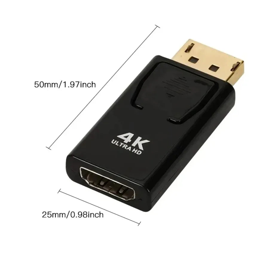 Transform Your Display Experience with Our 4K DP to HDMI-Compatible Adapter - Perfect for Laptops and PCs!